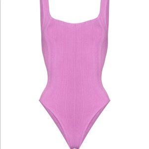 Hunza G pink one piece NWT
